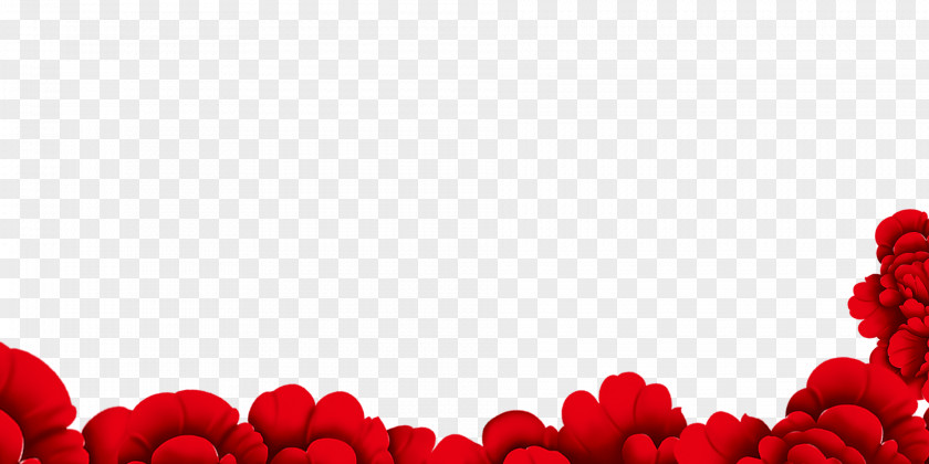 Red Floral Background Decoration Flower Wallpaper PNG