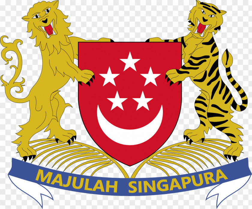 SINGAPORE Coat Of Arms Singapore Flag PNG