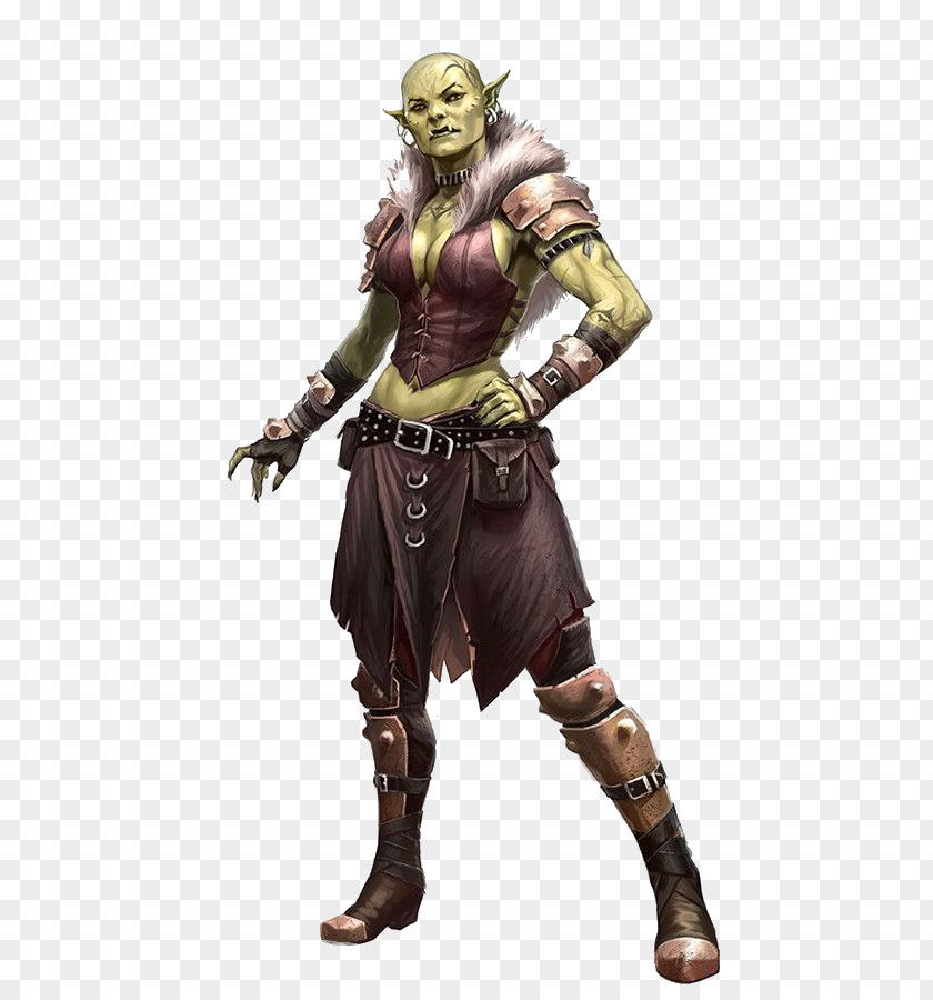 Barbarian Pathfinder Roleplaying Game Half-orc Art Female PNG