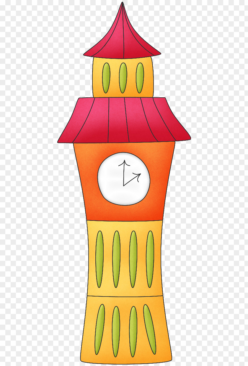 Clocktower Streamer Illustration Clip Art Yellow Product Design PNG