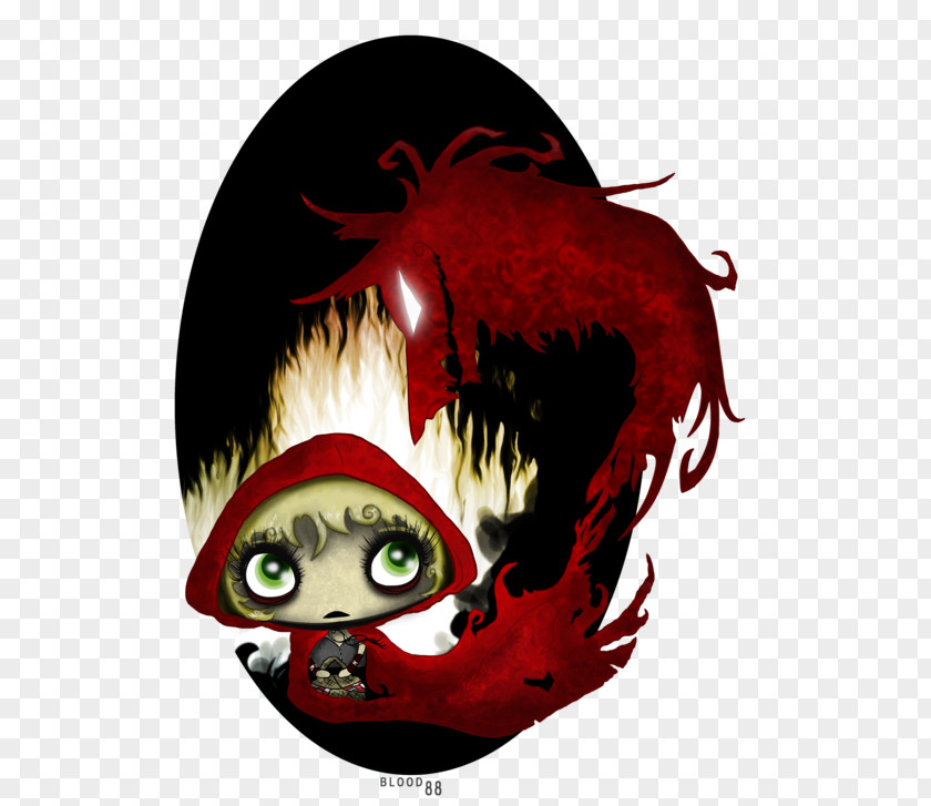 Dark Little Red Riding Hood Sketch Illustration Legendary Creature Desktop Wallpaper Cartoon Blood PNG