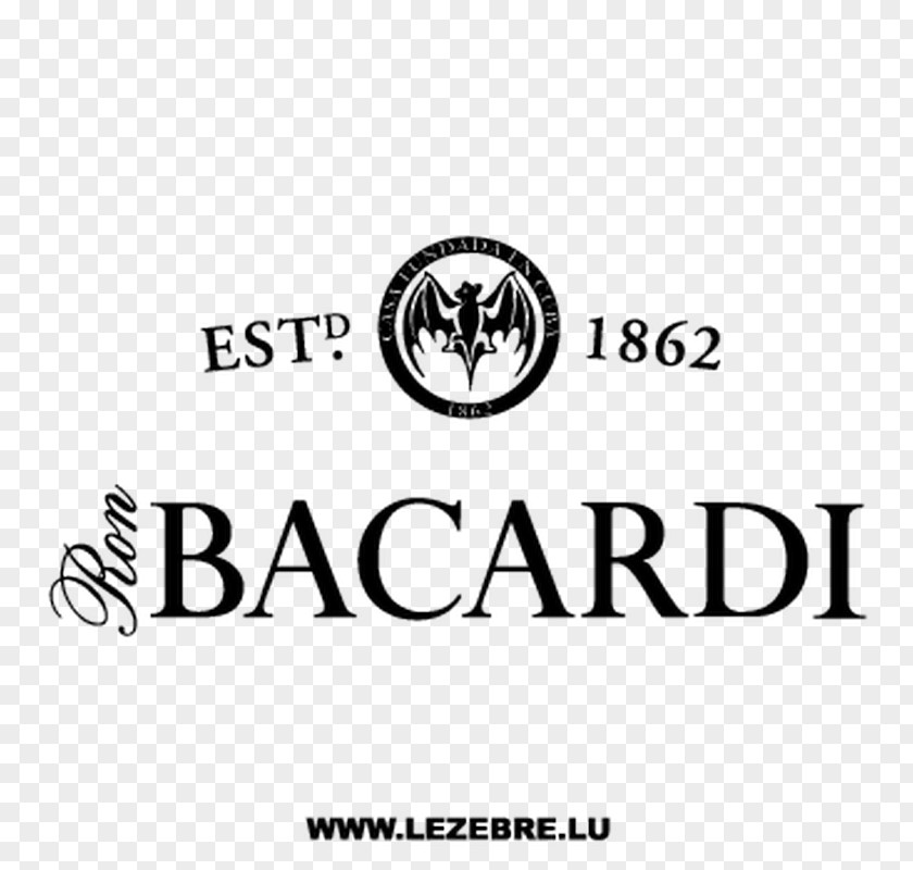 Bacardi Sign Logo Window Brand Font Decal PNG