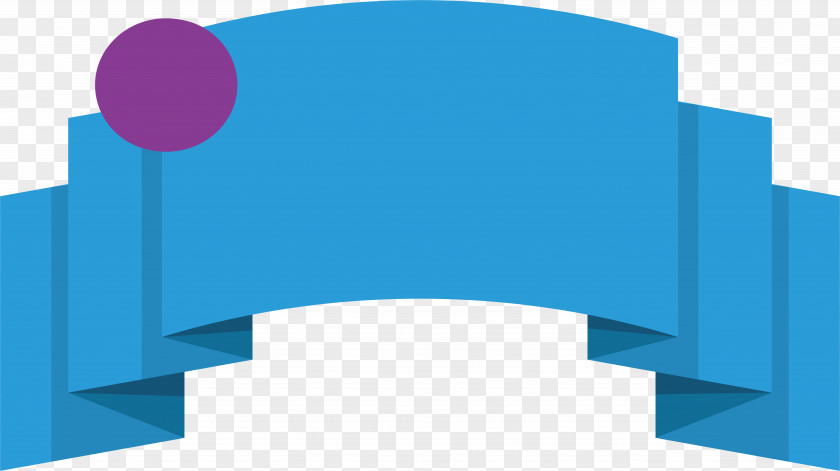 Blue Origami Title Box PNG