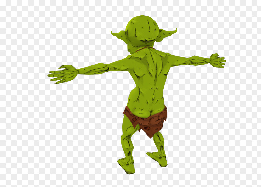 Cartoon Goblin Green Figurine Legendary Creature Animated PNG