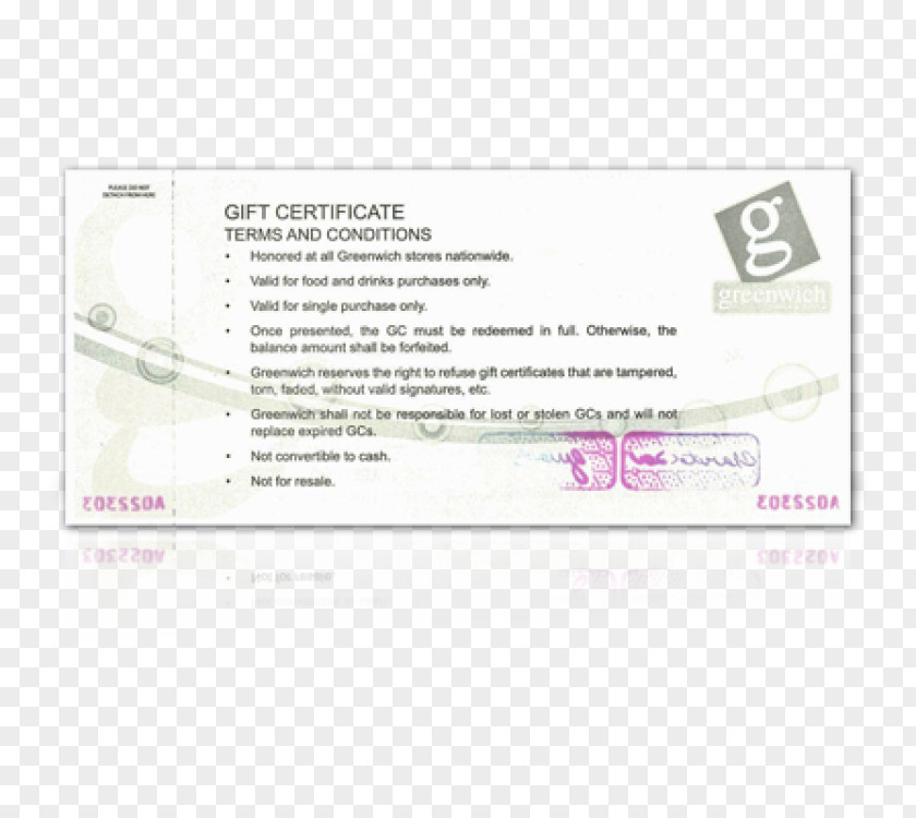 Gift Card Voucher Greenwich Pizza Paper PNG