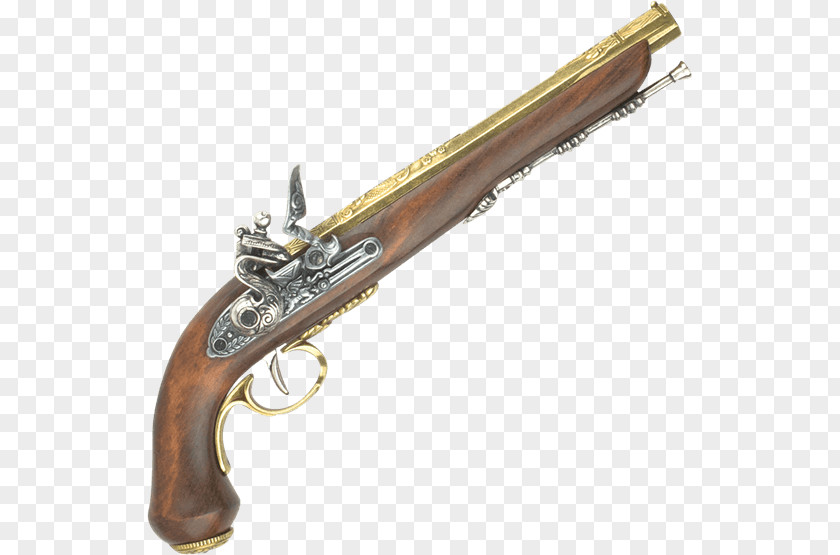 Handgun Flintlock Antique Firearms Black Powder Pistol PNG