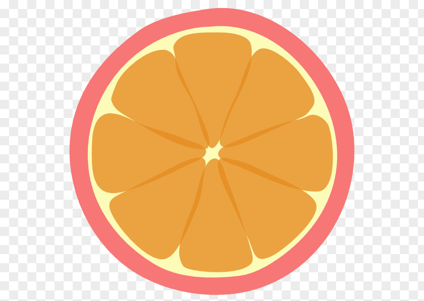 Orange Tangerine Slice Clip Art PNG