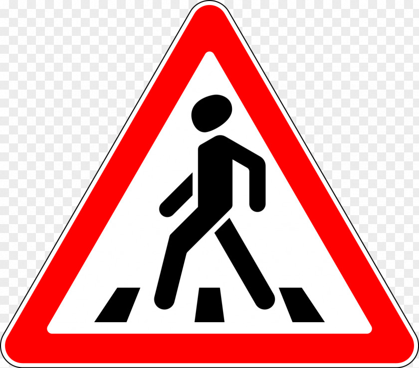 Pedestrian Traffic Sign Crossing Russia Warning PNG