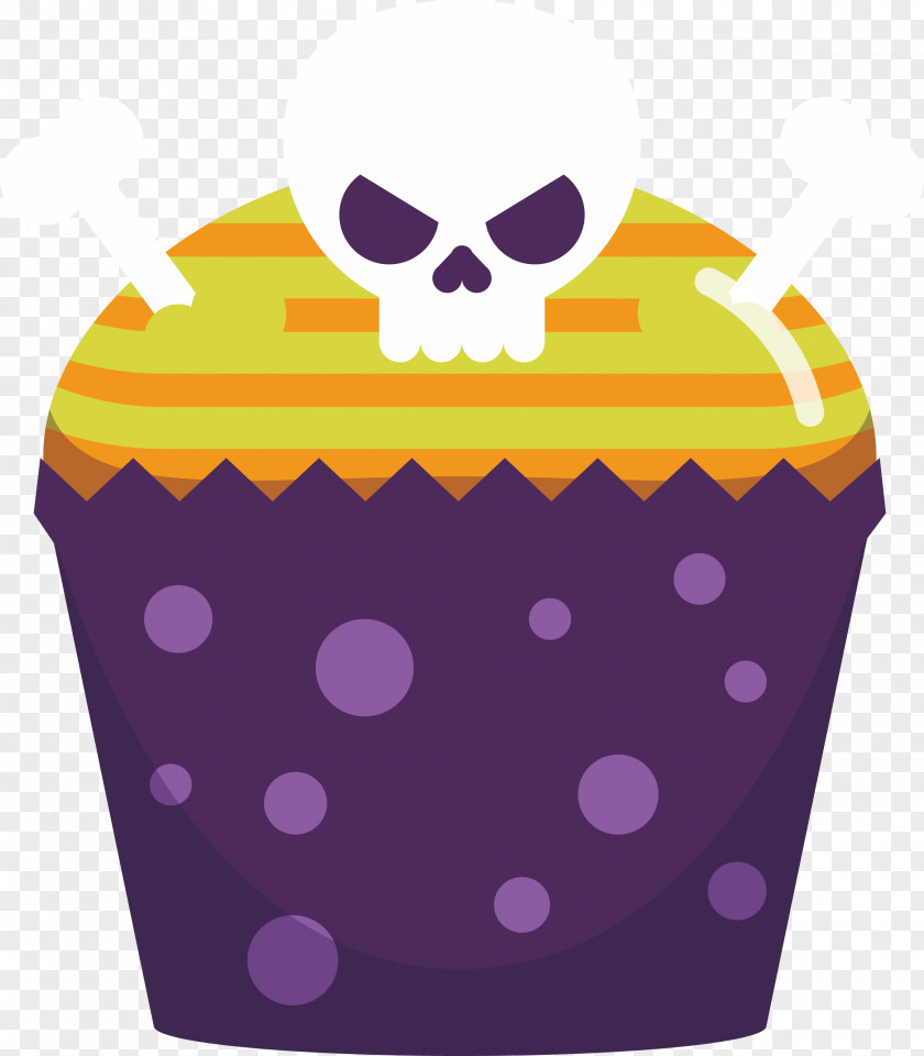 Skull Cup Cake Cupcake Halloween PNG