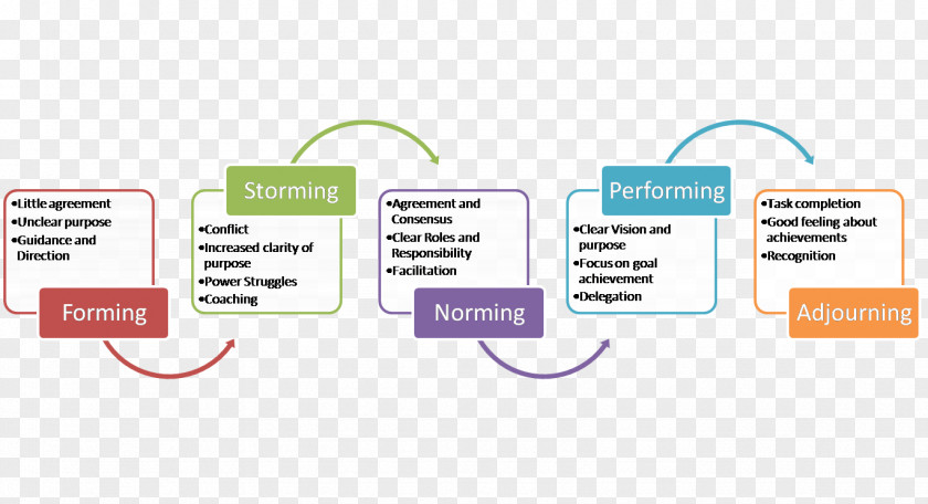 Stage Tuckman's Stages Of Group Development Management Team Building Project PNG