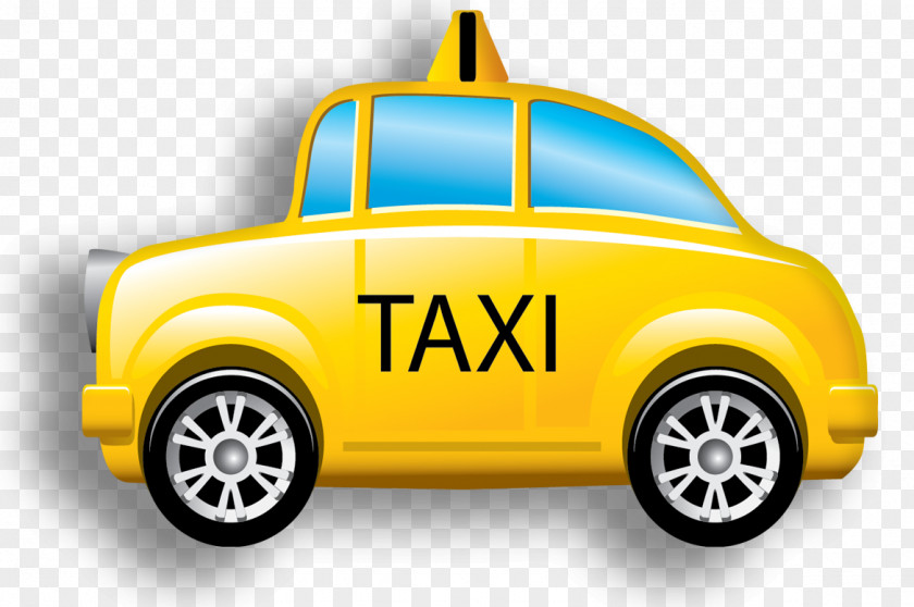 Taxi Water Yellow Cab Car PNG