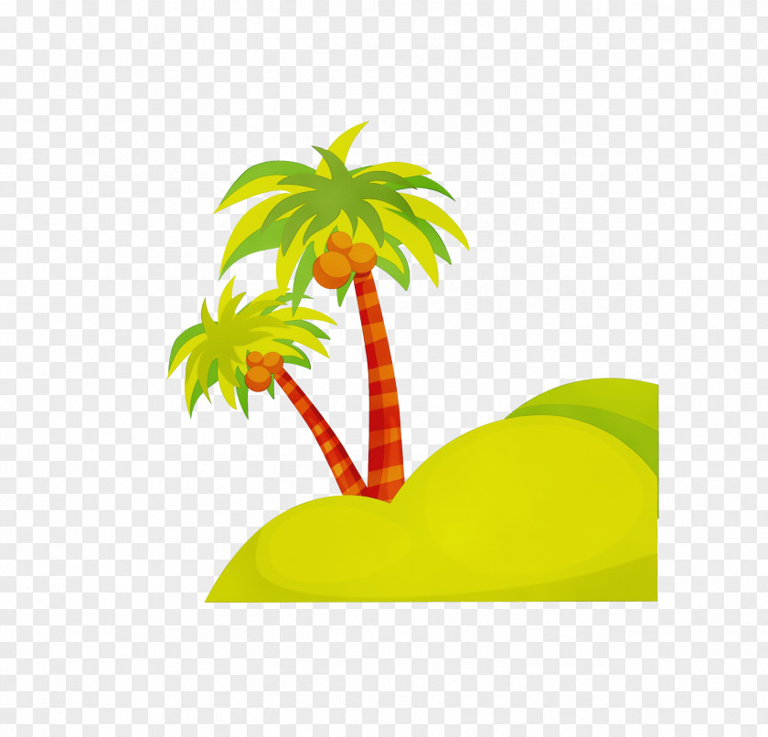Logo Coconut Cartoon Palm Tree PNG