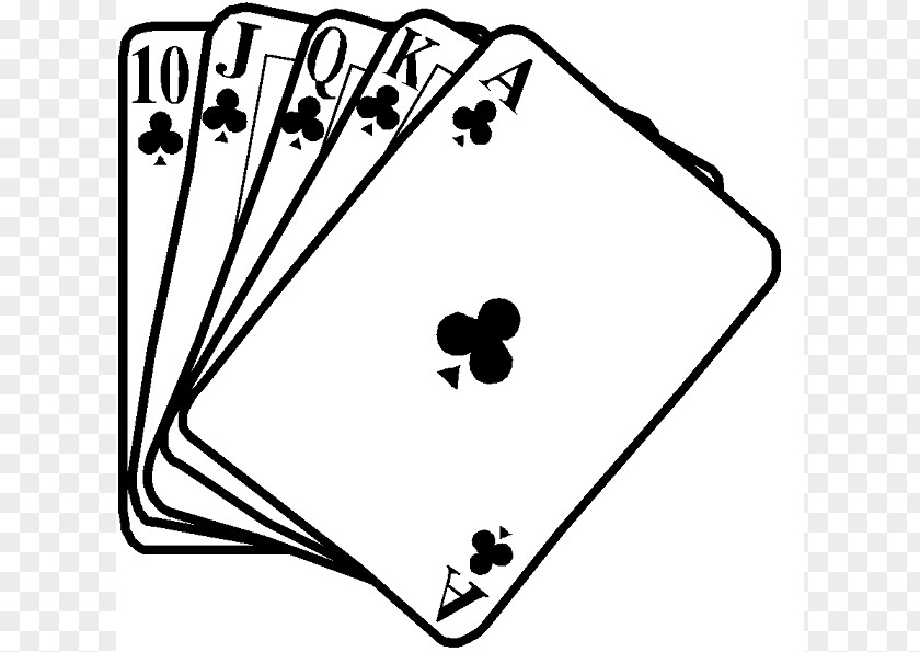 Bridge Game Cliparts Black & White Contract Playing Card Clip Art PNG