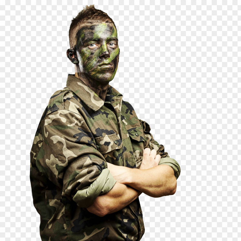 Soldiers Face Stock Photography Soldier Camouflage Royalty-free Paint PNG