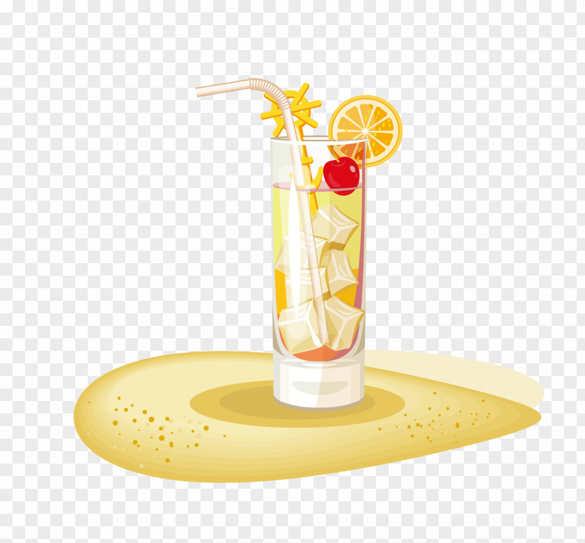 Vector Lemon Tea Tequila Sunrise Cocktail Juice PNG