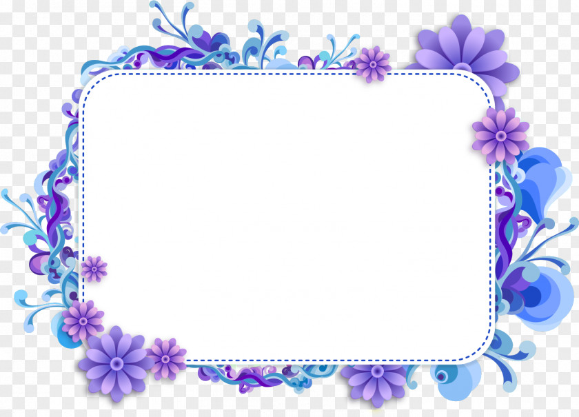 Flower Rectangular Frame Floral PNG