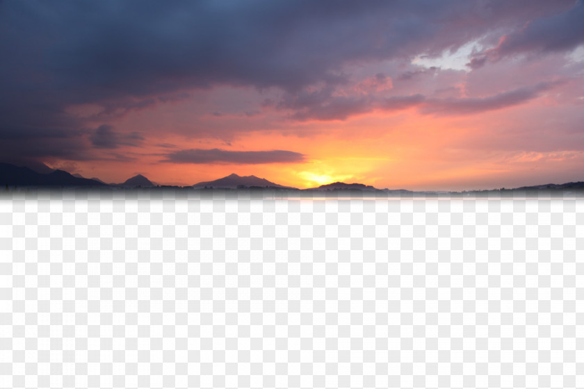 Golden Sunset Sky Cloud Computer Wallpaper PNG