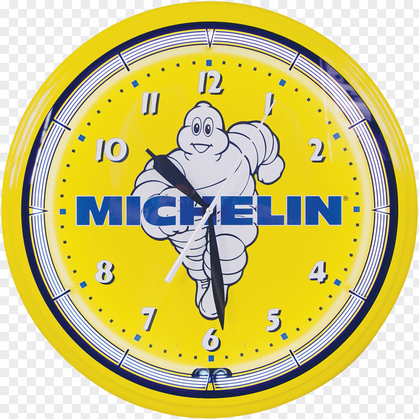 Michelin Clock Đồng Hồ Treo Tường GLU Logo PNG