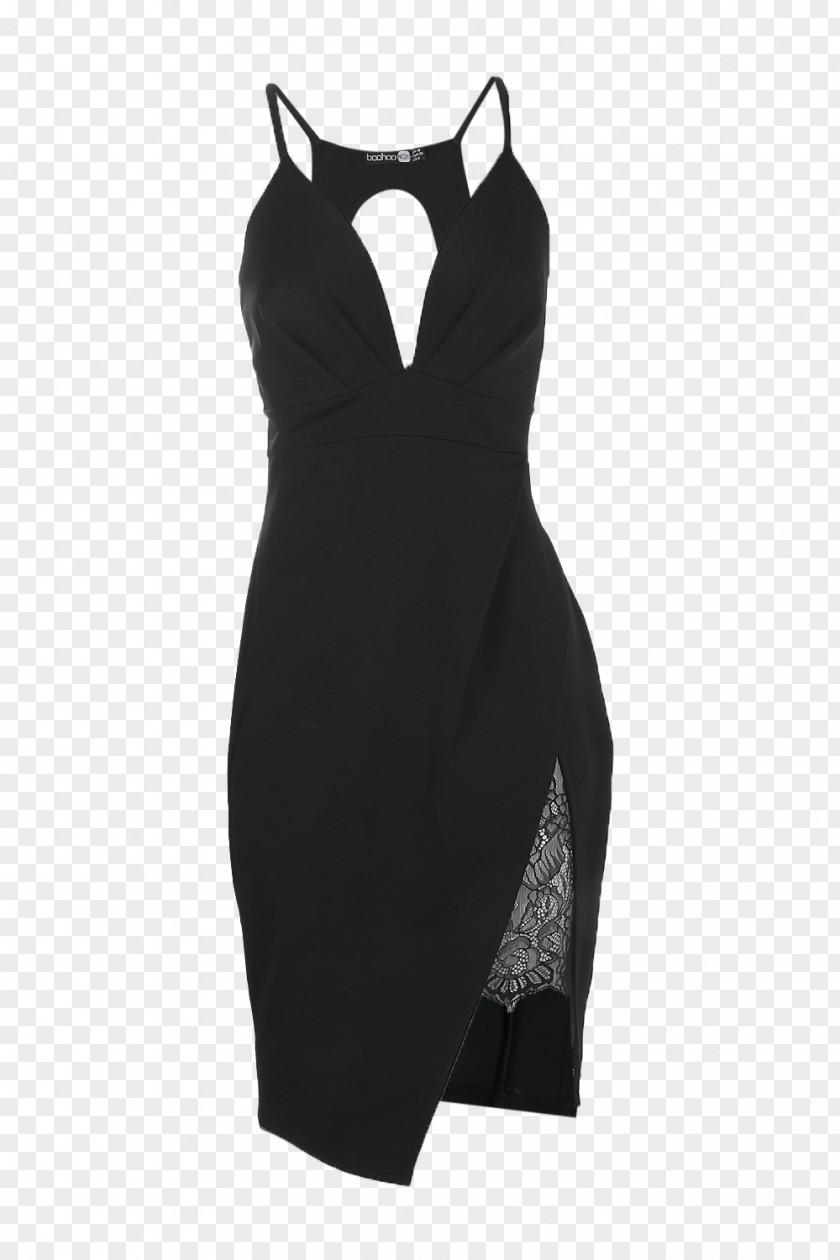 Span And Div Little Black Dress Sleeve Neck M PNG