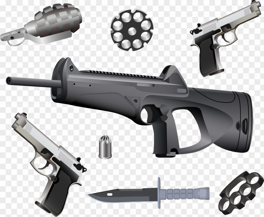 Vector Weapon Bullet Firearm Pistol PNG