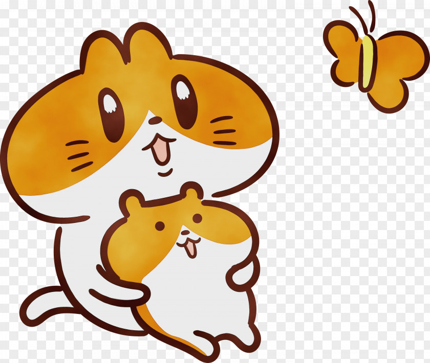 Cartoon Snout Yellow Cat-like Text PNG