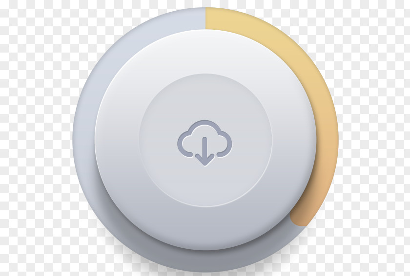 Cloud Download Button Circle Font PNG