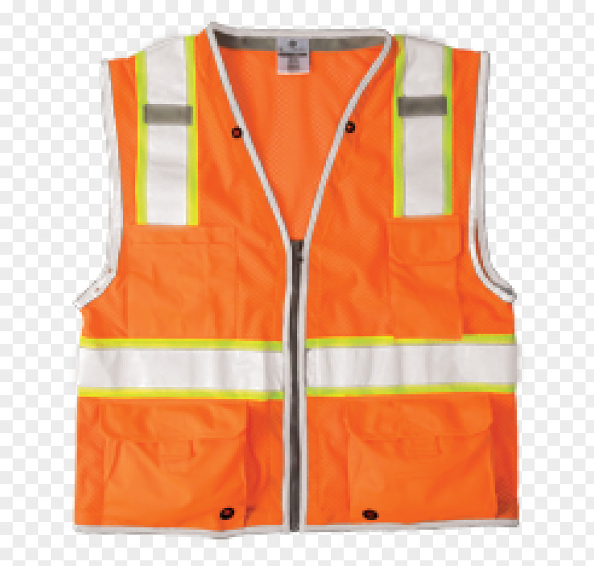 Safety Vest Gilets High-visibility Clothing Zipper Sleeve PNG