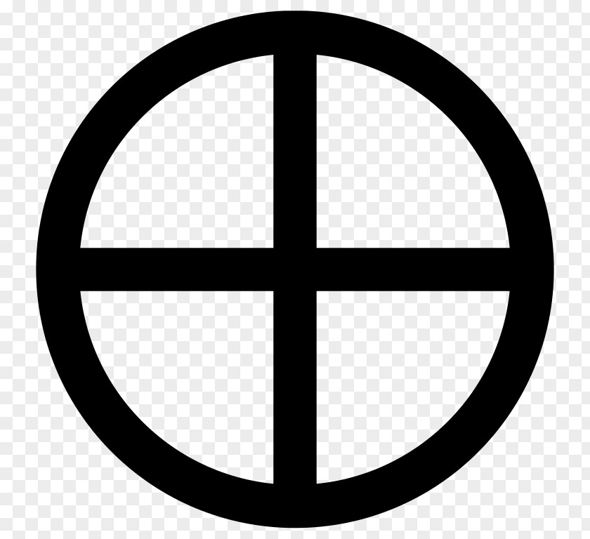 Earth Symbol Sun Cross PNG