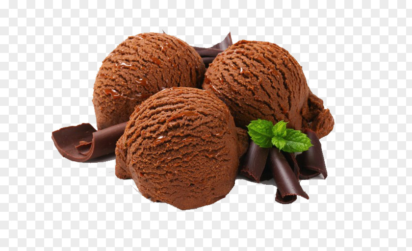 Fancy Ice Cream Ball Chocolate Fudge Brownie PNG