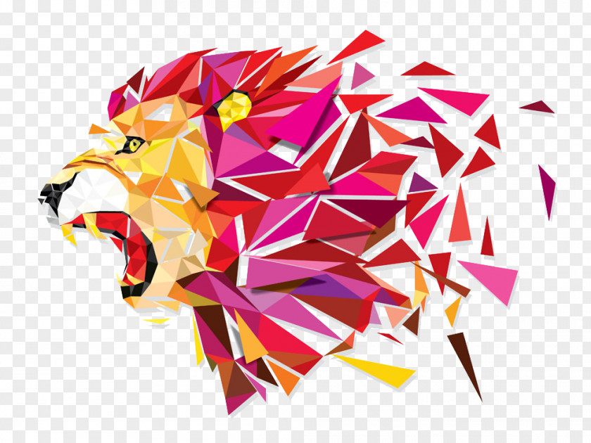 Geometric Lions Lionhead Rabbit Clip Art PNG