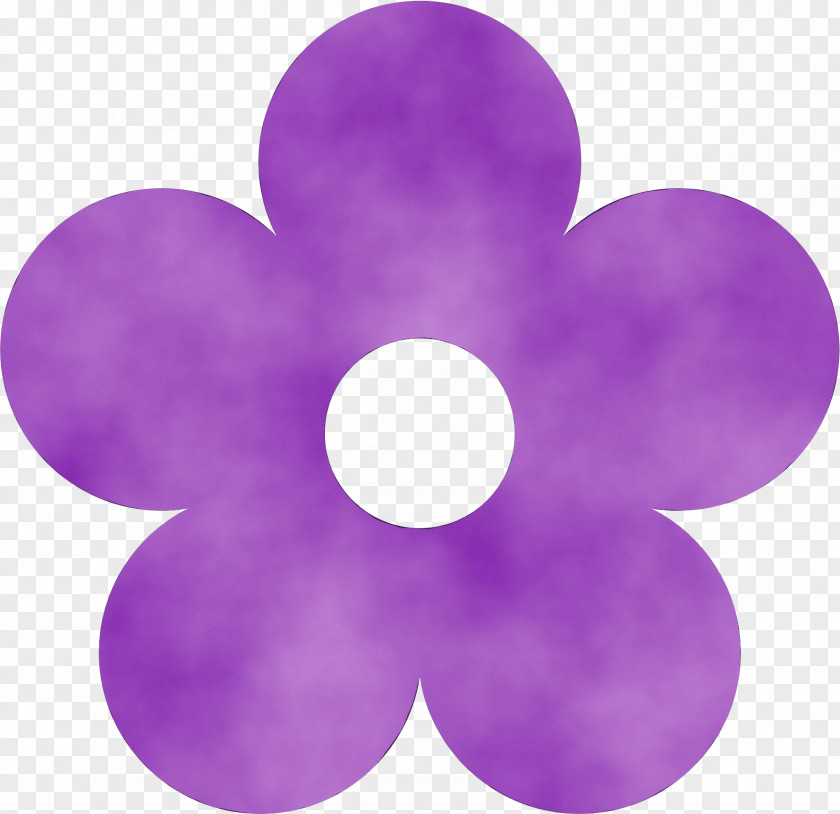 Material Property Magenta Purple Watercolor Flower PNG