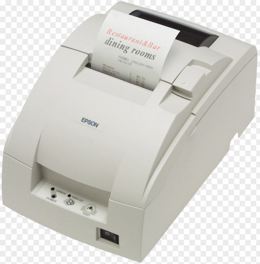 Printer Epson Dot Matrix Printing Point Of Sale Paper PNG