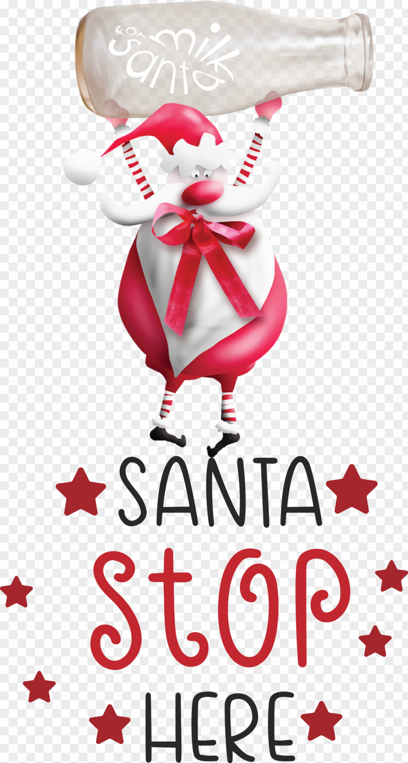 Santa Stop Here Christmas PNG