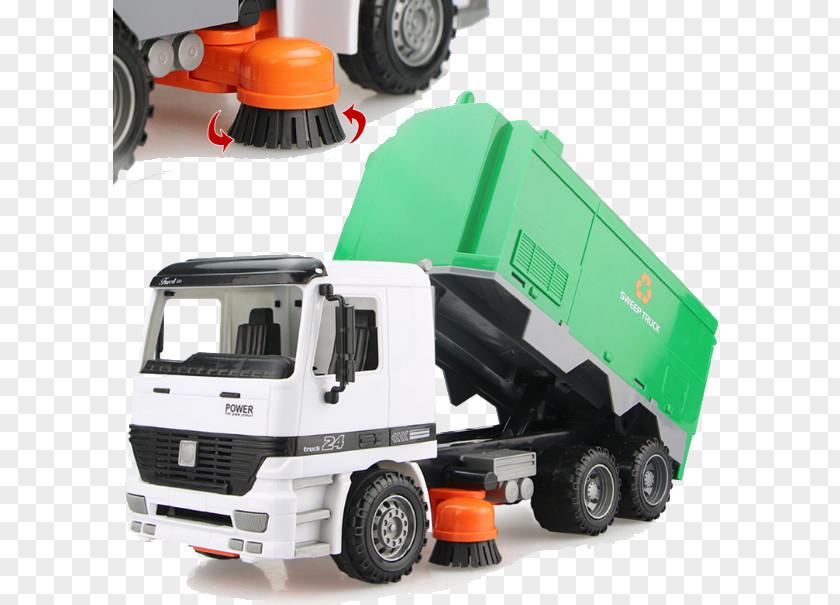 Toy Sweeper Car Street Garbage Truck PNG