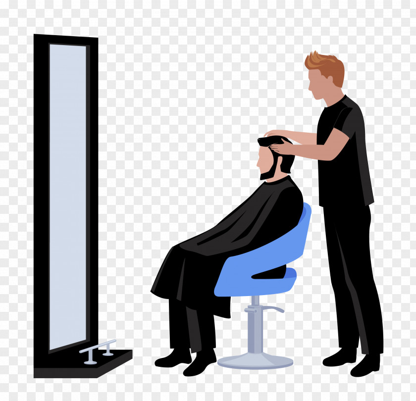 Vector Men's Haircut Beauty Parlour Euclidean Hairdresser Hairstyle PNG
