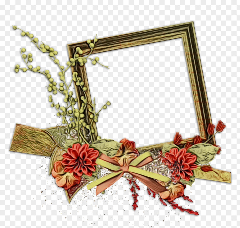 Ornament Interior Design Watercolor Floral Frame PNG