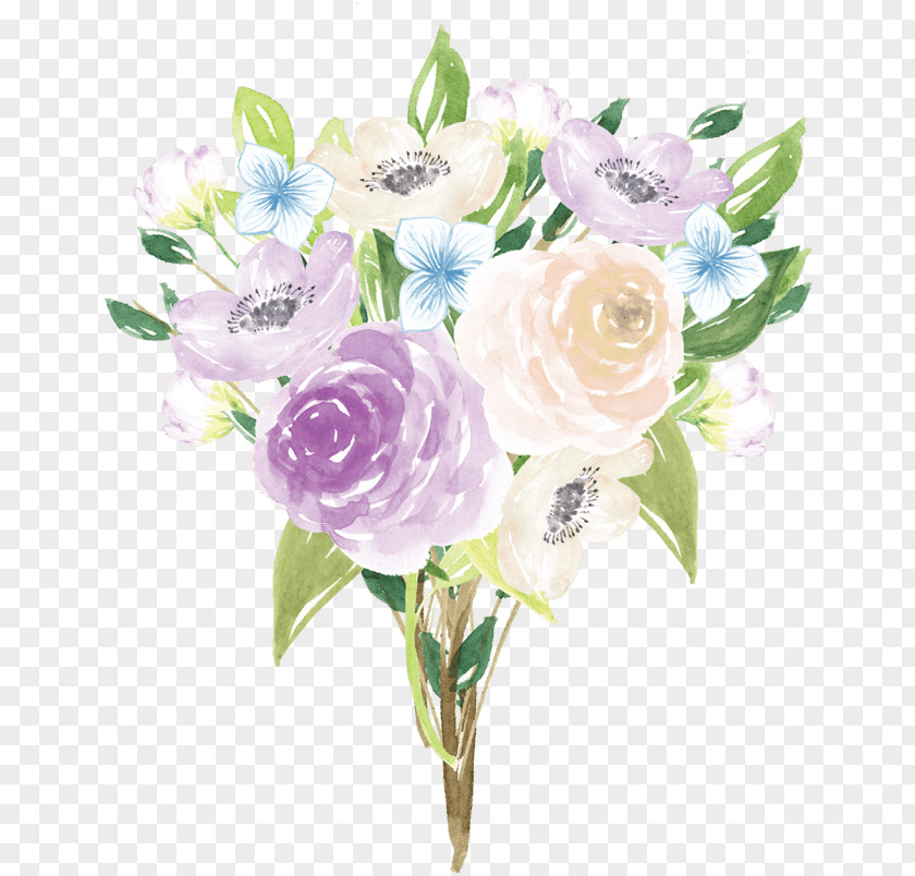 Purple Flower Bouquet Clip Art Image Vector Graphics Free Content Watercolor Painting PNG
