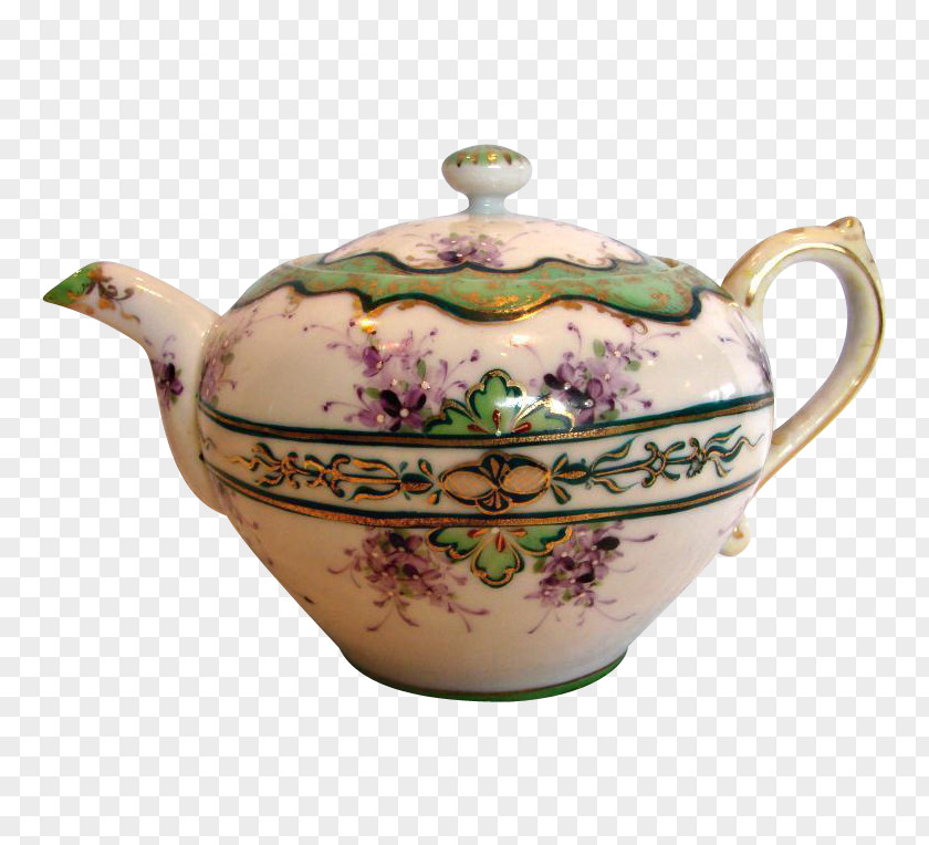 Hand-painted Flowers Decorated Tableware Saucer Tureen Ceramic Teapot PNG