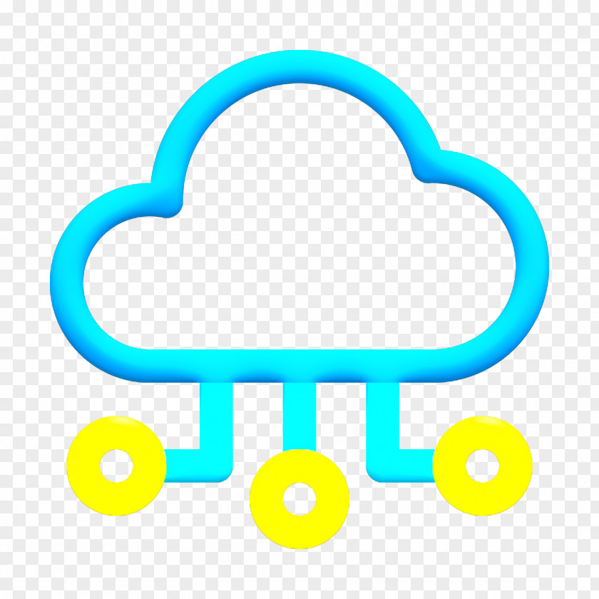 Turquoise Storage Icon Big Data Cloud Computing PNG