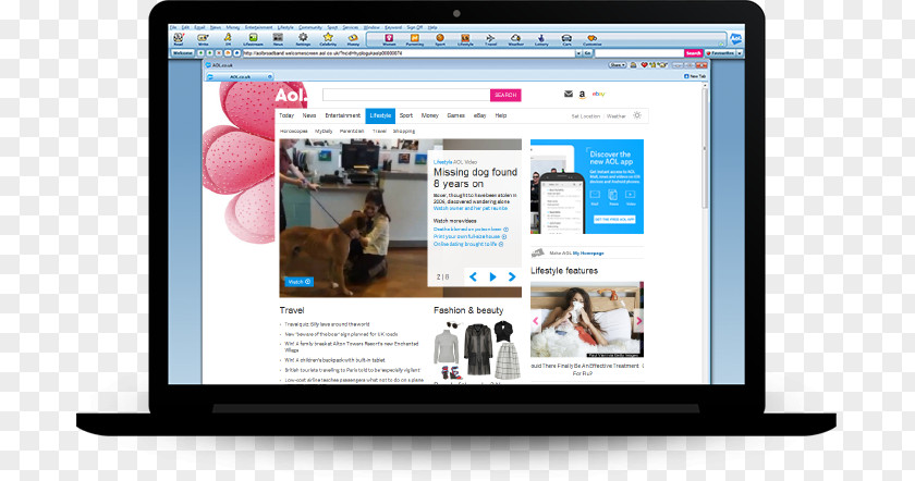 Computer Search Web Page AOL Mail Email Desktop PNG