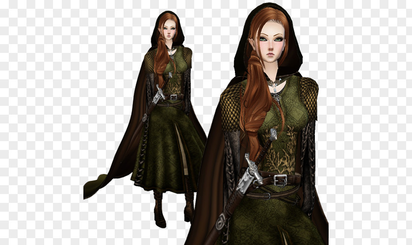 Elf Druid Dungeons & Dragons Shadowrun Female PNG