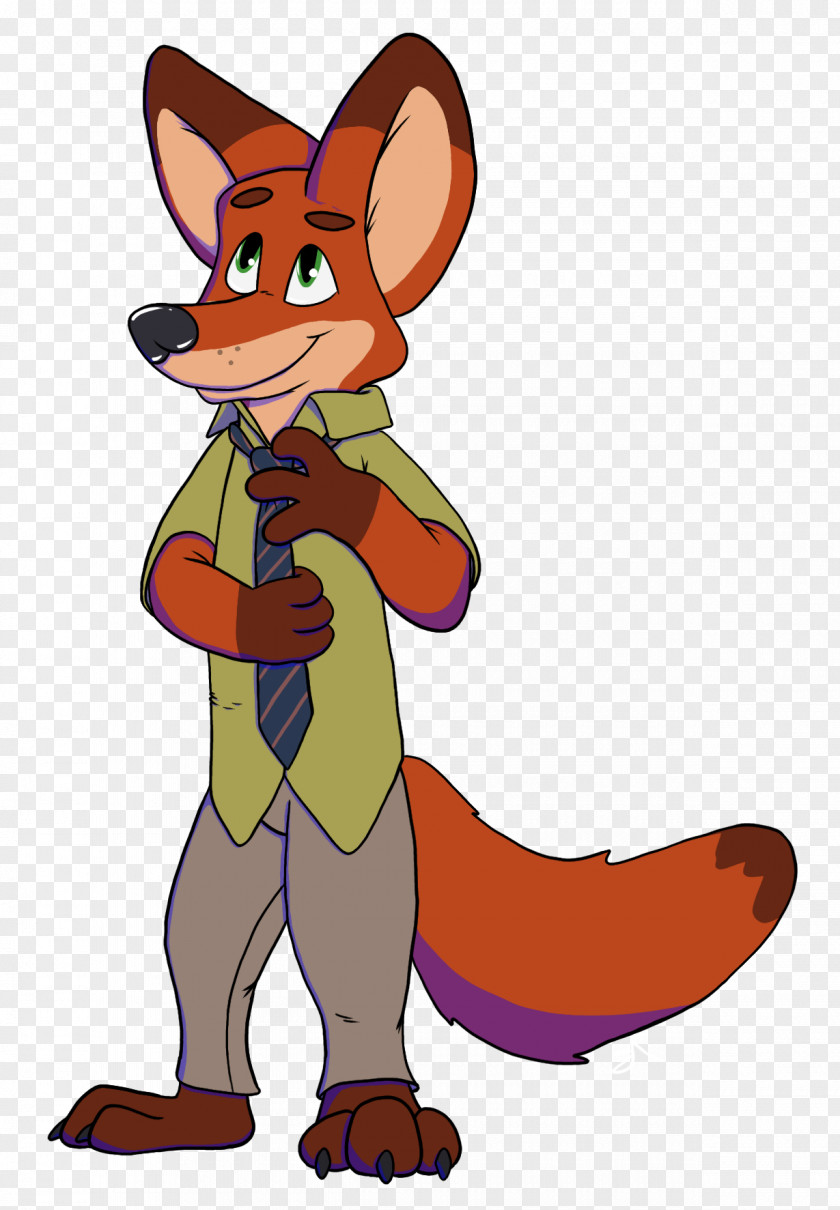 Nick Wilde Red Fox Clip Art Illustration Pet Character PNG