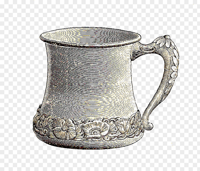 Silver Cup Jug Pitcher Mug Drink PNG