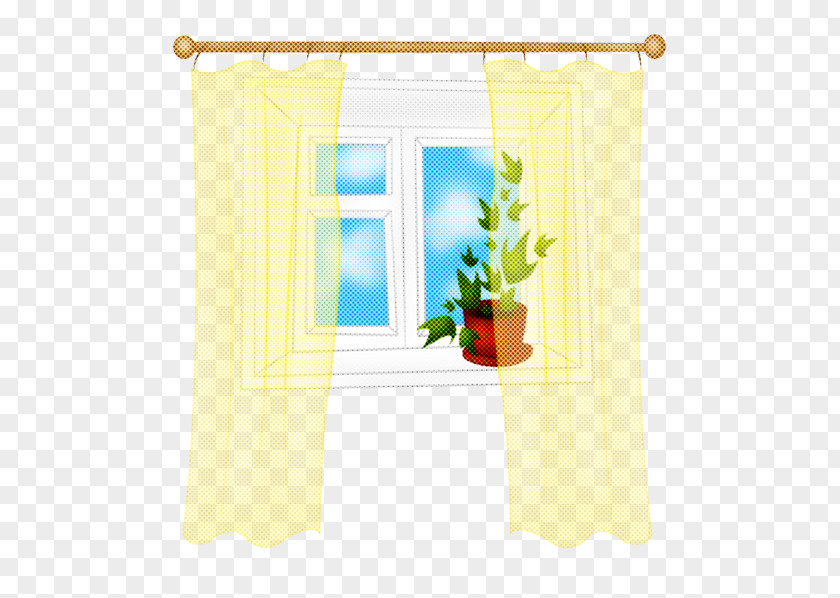 Curtain Yellow Textile Interior Design Window PNG