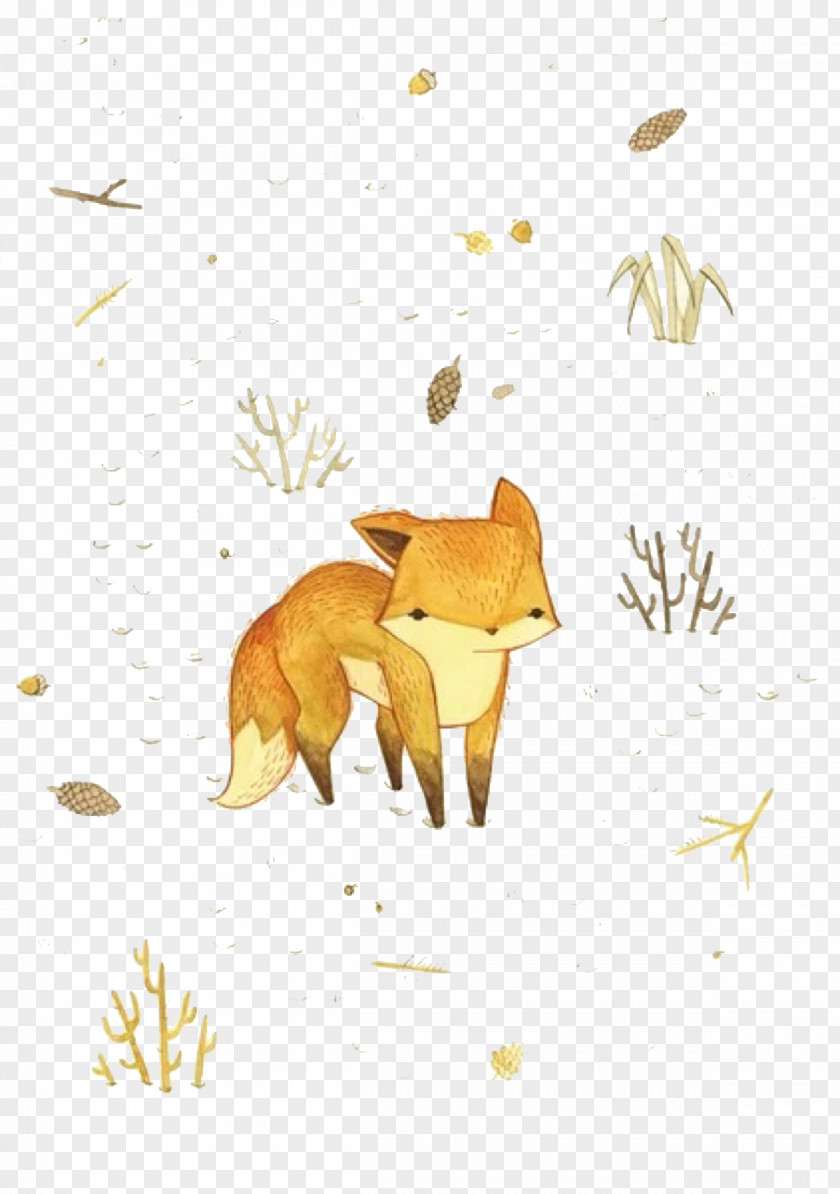 Fox Painting Art Illustration PNG