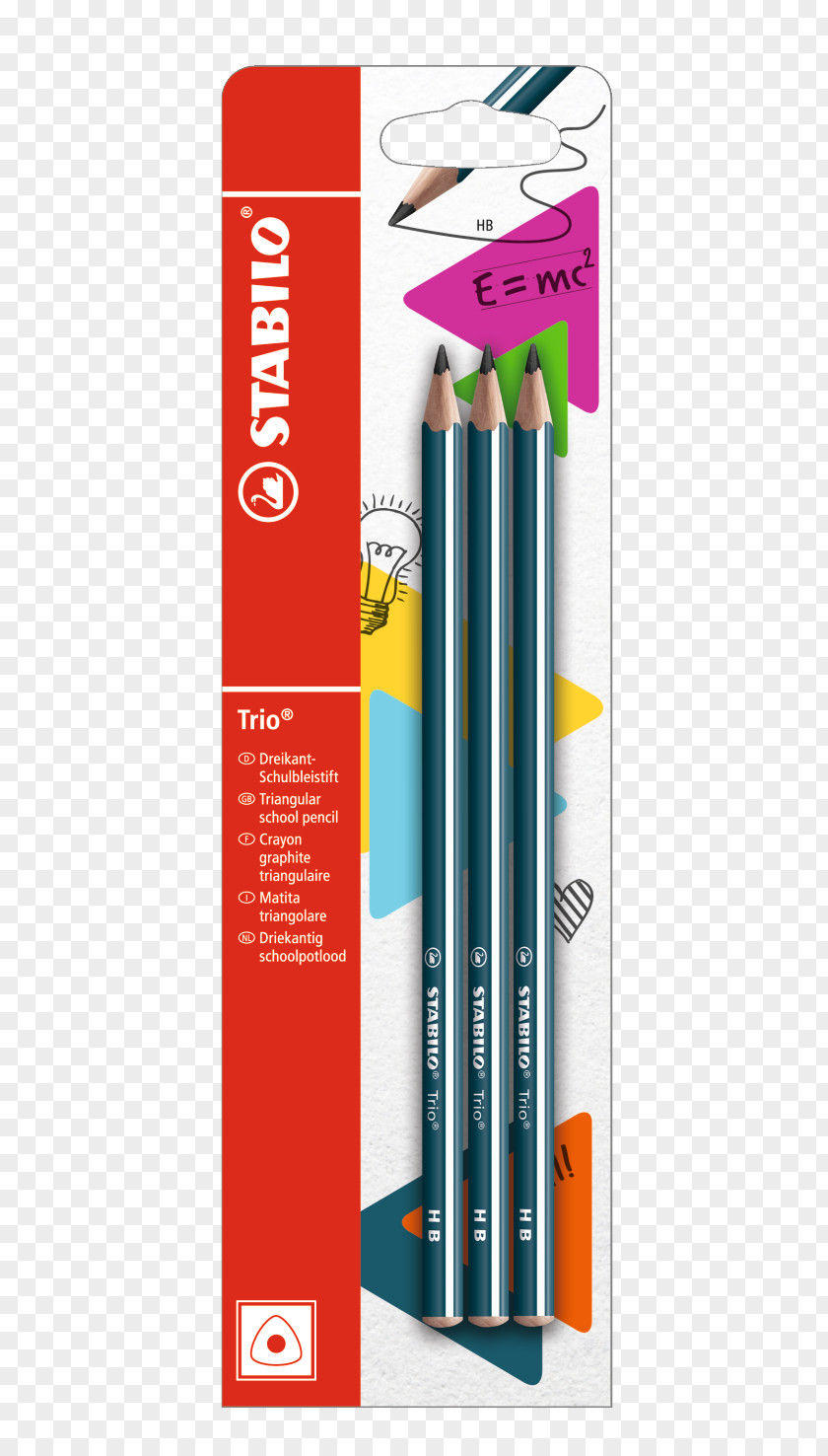 Pencil Schwan-STABILO Schwanhäußer GmbH & Co. KG STABILO Trio 2in1 10er Kartonetui Eraser PNG