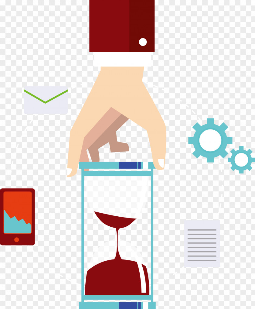 Holding Hourglass Drawing PNG
