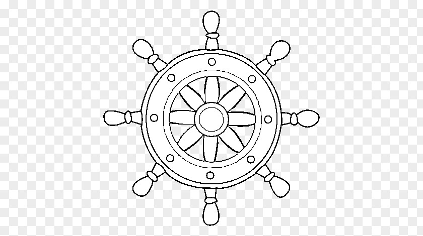 Boat Drawing Ship's Wheel PNG