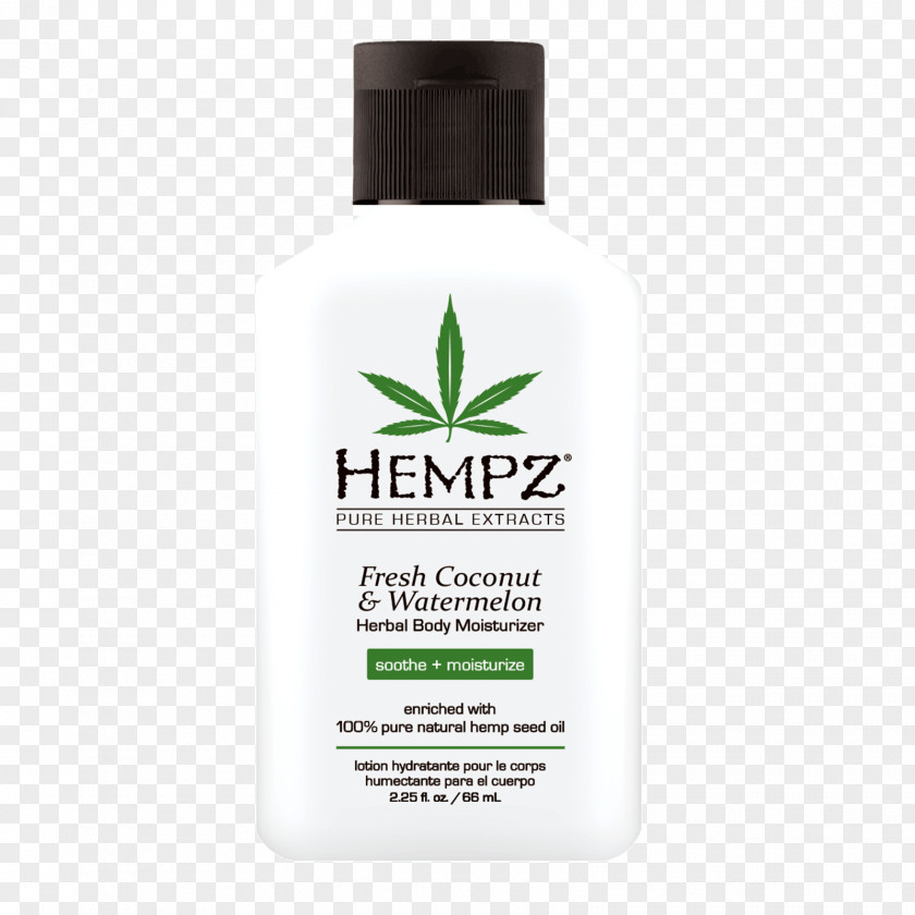 Fresh Coconut Hempz Original Herbal Body Moisturizer Lotion Oil Honeydew PNG