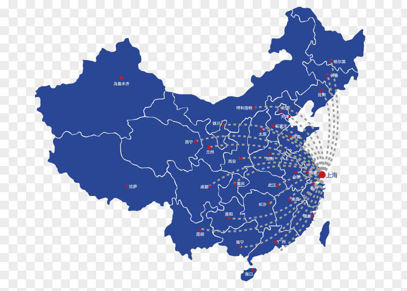 China Blank Map PNG